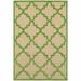 HomeRoots 2 x 4 ft. Sand Geometric Stain Resistant Indoor & Outdoor Rectangle Area Rug - Green - 2 x 4 ft.