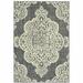 HomeRoots 9 x 13 ft. Gray Oriental Stain Resistant Indoor & Outdoor Rectangle Area Rug - Gray and Ivory - 9 x 13 ft.