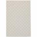 HomeRoots 5 x 7 ft. Ivory Geometric Stain Resistant Indoor & Outdoor Rectangle Area Rug - Gray and Ivory