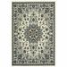 HomeRoots 6 x 9 ft. Ivory Oriental Stain Resistant Indoor & Outdoor Rectangle Area Rug - Ivory and Blue - 6 x 9 ft.