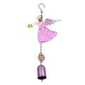 Funny Metal Wind Chimes Chic Angel Wind Chime Hanging Outdoor Garden Decor Hanging Adornment for Home Party (Pink Angel Bell)