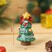 Easter Decorations- Christmas Statue Miniature Snowman Santa Claus Resin Craftwork Home Garden Decorations Statue