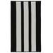 Rug Everglades Vertical Stripe Braided Area Rug Black Shadow - 2 x 3 ft.