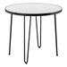 Afuera Living Modern Stainless Steel Outdoor Bistro Table in White/Black