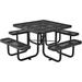 Expanded Metal Square Picnic Table Black