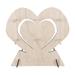 FRCOLOR 1 Set Wooden Heart-shaped Doughnut Rack Dessert Display Stand for Party Baby Shower