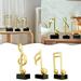 Giyblacko Desktop Ornament3 Pieces Music Note Resin Sculpture Table Statue Indoor Centerpiece Ornament Piano Lovers Craft Birthday Art Decor