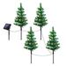 Pompotops Upgraded 4-Pack 120 LED Outside Solar Christmas Garden Stake Lights Outdoor Waterproof Solar Xmas Tree Yard Stake Christmas Lights For Christmas Decorations