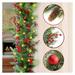 Christmas with Lights 9 Feet Christmas Outdoor Decor with Pine Cones Berry Clusters Ideal Christmas Decorations Indoor Home Decor for Mantle Stairs Railing New Year Party