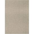 5 x 5 Soft and Durable Ribbed Pattern Indoor/Outdoor Area Rugs Lightweight and Flexible for Easy Cleaning and Transport. 100% PET Fiber (Color: Ivory)