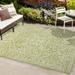 Malta Bohemian Medallion Textured Weave Green/Cream 3 ft. x 5 ft. Indoor/Outdoor Area Rug