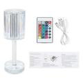 JahyShow Diamond Rose Night Light - USB Rechargeable Crystal Lamp Remote & Touch Control