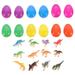 FRCOLOR 12pcs Easter Dinosaurs Eggs Toys Creative Children s Open Eggshell for Easter Party Fun Gifts(3 Inches Sets)
