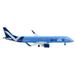 Diecast Embraer ERJ-195 Commercial Aircraft Breeze Airways Blue 1/400 Diecast Model Airplane by GeminiJets