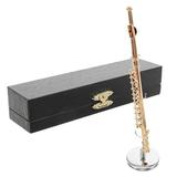 Miniature Flute Instrument Model Fake Flute Ornament Mini Instrument Decoration for Dollhouse