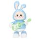 Electronic Robot for Kids Cute Cartoon Electric Dancing Bunny Robot Sound Light Movement Music Toy Funny Gift for Girl and Boy 3-36 Months[Blue]