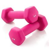 Neoprene Dumbbell Set Coated for Non Slip Grip - Hex Dumbbells Weight Set - Hand Weights Set - Neoprene Weight Pairs - Hex Hand Weights - Set of Two Neoprene Dumbbells