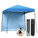 Blue 10ft X Pop Up Tent Slant Leg Canopy W/ Roll-up Side Wall