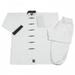 7.5 OZ MIDDLEWEIGHT WHITE/BLACK KUNG FU SETS Tai Chi Uniform