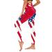 xinqinghao yoga pants women independence day for women s american 4th of july leggings pants for yoga pilates gym tights compression yoga running fitness yoga pants with pockets red l