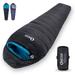 QEZER Down Sleeping Bag for Adults 0Â°F Winter Sleeping Bag for Cold Weather with Compression Sack