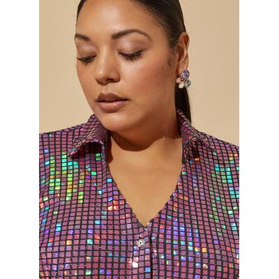 Plus Size Tri Color Crystal Earrings