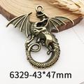 20pcs Dragon Metal Charms Dragon Pendant Necklace Hanging Pendant DIY Necklace Jewelry Gift