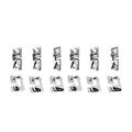 12 Pcs/2 Sets Sewing Machine Presser Foot Rolled Accessories Presser Foot Set 4/8 6/8 8/8 and Crimping Foot Set 3mm/4mm/6mm for Low Sewing Machine Baby Lock (Silver)