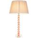 Adelie & Freya Base & Shade Table Lamp Blush Crystal Glass & Oyster Silk - Endon