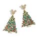 Women's BaubleBar Mickey & Friends Christmas Tree Statement Earrings