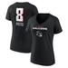 Women's Fanatics Branded Kyle Pitts Black Atlanta Falcons Team Wordmark Player Name & Number V-Neck T-Shirt
