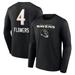 Men's Fanatics Branded Zay Flowers Black Baltimore Ravens Team Wordmark Player Name & Number Long Sleeve T-Shirt