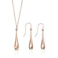 Fine Jewellery by John Greed 9ct Rose Gold Long Drop Jewellery Set