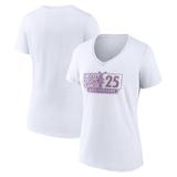 Women's Fanatics Branded White NHL Hockey Fights Cancer 25th Anniversary V-Neck T-Shirt