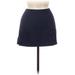 Anne Klein Casual A-Line Skirt Mini: Black Solid Bottoms - Women's Size Medium