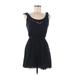 Topshop Casual Dress - Party Scoop Neck Sleeveless: Black Solid Dresses - Women's Size 6