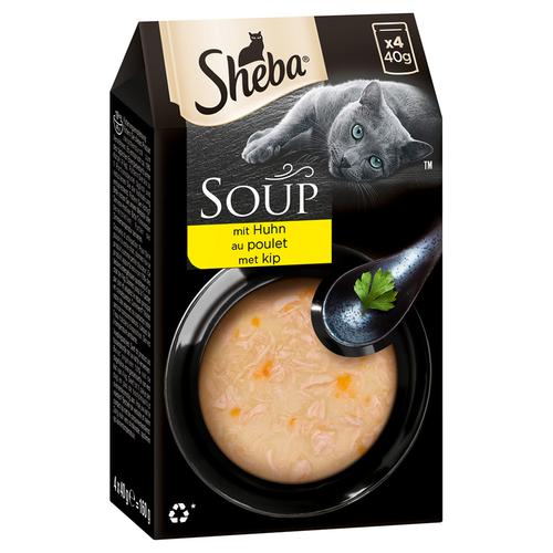 80x 40g Multipack Sheba Classic Soup Frischebeutel mit Huhn Katzenfutter nass