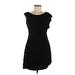 Bailey 44 Casual Dress - Mini Scoop Neck Short sleeves: Black Solid Dresses - Women's Size Medium