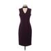 Calvin Klein Cocktail Dress - Party Mock Sleeveless: Burgundy Print Dresses - Women's Size 4