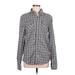 Superdry Long Sleeve Blouse: Gray Plaid Tops - Women's Size Medium