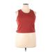 Ann Taylor LOFT Sleeveless T-Shirt: Red Tops - Women's Size 2X-Large