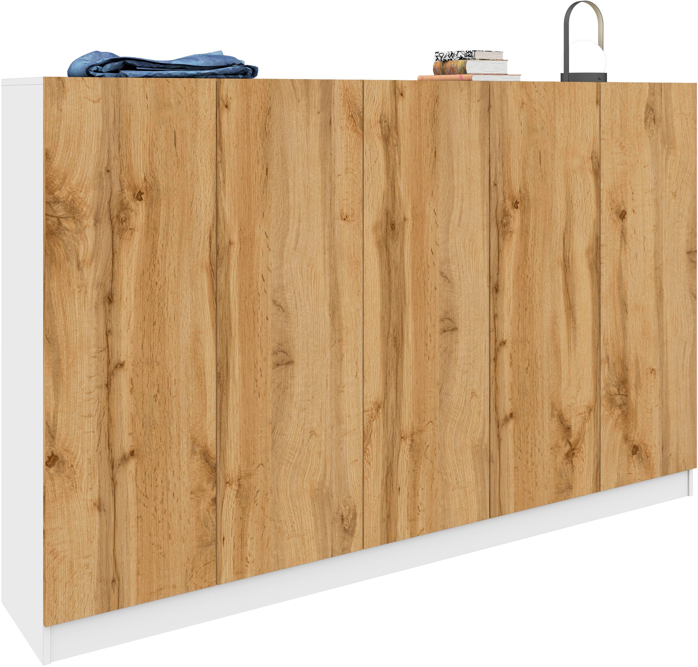 Schuhschrank BORCHARDT MÖBEL, braun, B:190cm H:120cm T:35cm, Schränke, Schuhschrank