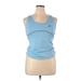 FILA Active Tank Top: Blue Activewear - Women's Size X-Large