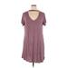 Mossimo Supply Co. Casual Dress - Shift: Purple Solid Dresses - Women's Size 2X-Large