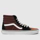 Vans sk8 -hi trainers in black & brown