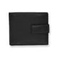 Ascort Trifold Leather Wallet With Coin Pocket Black