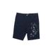 Armani Junior Khaki Shorts: Blue Solid Bottoms - Kids Boy's Size 12 - Dark Wash