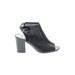 White Mountain Heels: Black Print Shoes - Women's Size 8 - Peep Toe