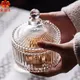 Aixiangru Crystal Glass Sugar Bowl Jar With Lid Fruit Candy Cup Creative Living Room Candy Jar Dried