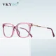 VICKY Women's Reading Glasses Anti Blue Light Geometric Pink Frame Myopia Astigmatism Prescription